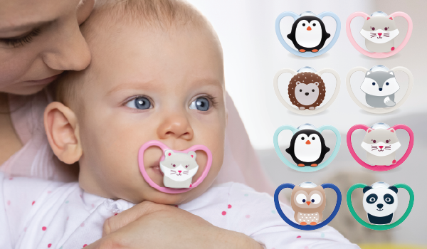 Bộ 2 Ti Giả NUK Space Silicone 18-36m